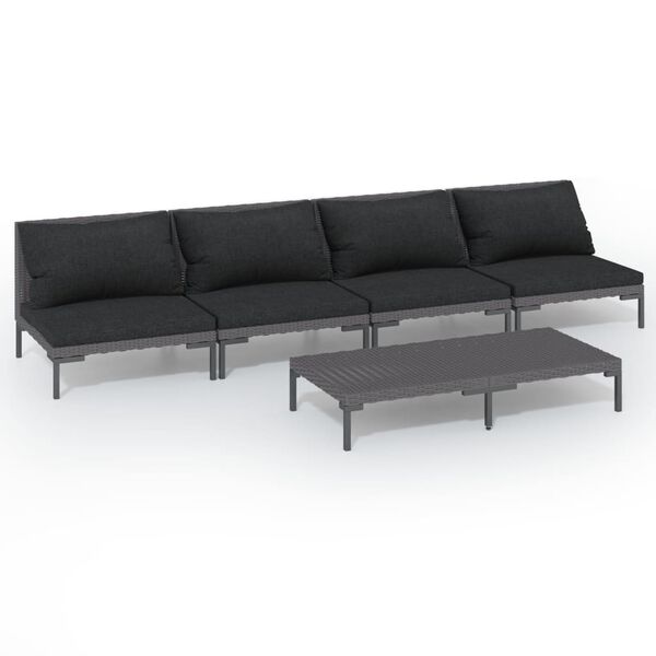 vidaXL Garden Lounge Set Dark Grey