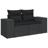 vidaXL Garden Sofa Set Black PE rattan