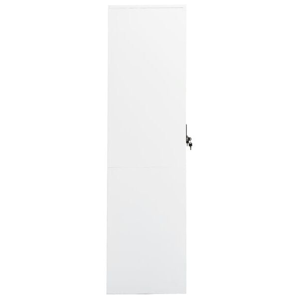 vidaXL Wardrobe White Steel Large Wardrobe Rectangular Modern