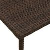 vidaXL Garden Coffee Table Brown Poly Rattan 15.7x15.7x14.6 in Durable