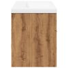 vidaXL Bathroom Furniture Set Artisan oak, White Engineered wood, Ceramic