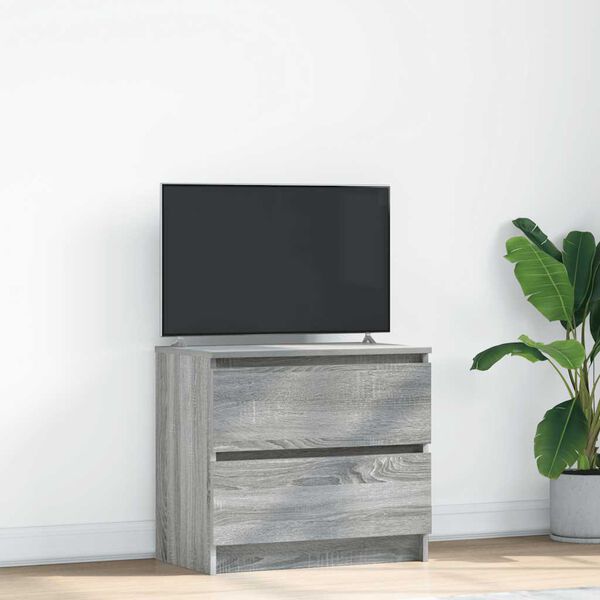 vidaXL TV Cabinet Grey Sonoma Engineered Wood Small TV Cabinet