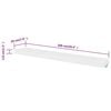 vidaXL Wall Rack Set of 4 White MDF with a matte finish 39.4 in long