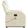 vidaXL Stand up Massage Recliner Chair Cream Faux Leather