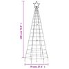 vidaXL LED Christmas Tree Colorful Copper, Iron 70.9 in height Lights