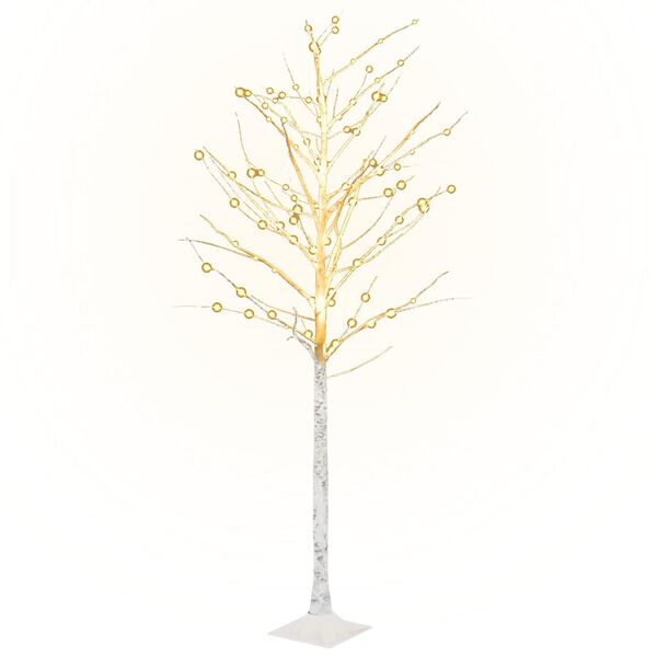 vidaXL LED Tree Warm white Steel, Plastic 86.6 in LED Tree Other