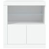 vidaXL Sideboard White Engineered Wood, Glass Medium Sideboard