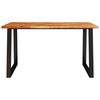 vidaXL Dining Table Natural wood and black