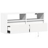 vidaXL TV Wall Cabinet White Engineered Wood Medium TV Wall Cabinet