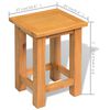 vidaXL End Table Oak Solid oak wood Compact Durable End Table