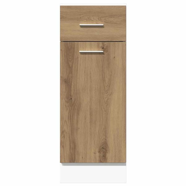 vidaXL Drawer Bottom Cabinet Artisan Oak Engineered wood 11.8x18.1x32.1 in