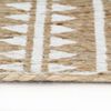 vidaXL Area Rug Natural and White Braided Jute 47.2 in diameter Pattern