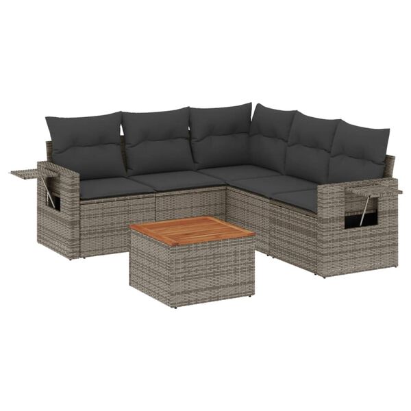 vidaXL Garden Sofa Set Grey