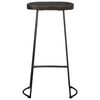 vidaXL Bar Stool Set of 2 Black Solid mango wood, iron Standard