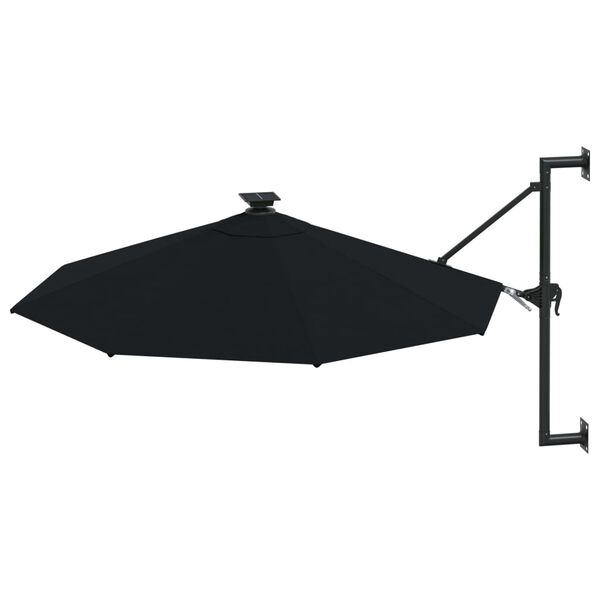 vidaXL Garden Parasol Black Polyester and Metal Large Garden Parasol