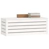 vidaXL Storage Box White Solid pine wood Large Storage Box Rectangular