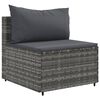 vidaXL Patio Sofa Set Gray PE rattan, powder-coated steel 10 Piece