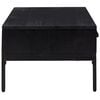 vidaXL Coffee Table Black Solid Pinewood 35.4x19.7x13.8 in Coffee Table