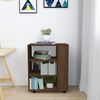 vidaXL Rolling Cabinet Brown Oak Engineered Wood Medium Rollable
