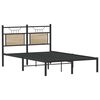 vidaXL Bed Frame Sonoma oak Engineered wood, steel Double Bed Frame