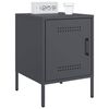 vidaXL Bedside Cabinet Set of 2 Anthracite Steel Medium