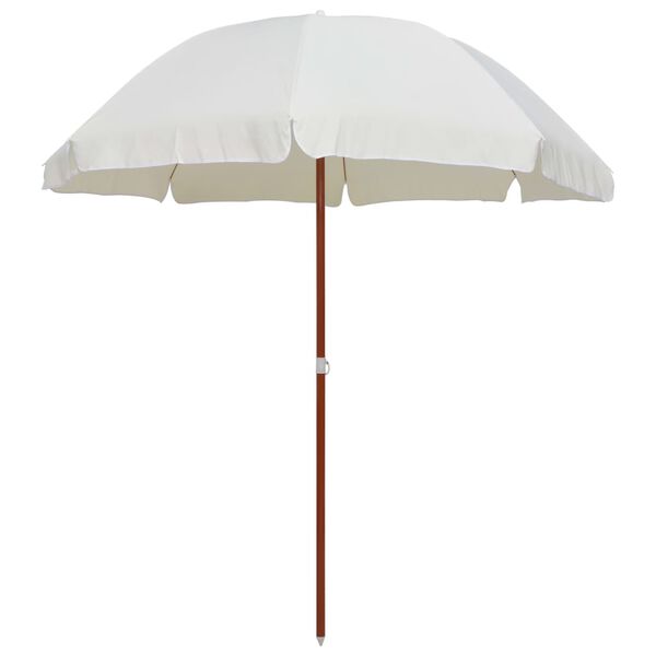 vidaXL Garden Parasol Sand Polyester, Steel Large UV-resistant materials