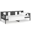 vidaXL Day Bed Grey Solid Pine Wood 31.5 x 79.0 in Convertible Design