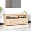 vidaXL TV Cabinet Natural wood Solid pine wood, metal Medium TV Cabinet