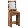 vidaXL Dressing Table with Drawer Old Wood 19.69 x 16.14 x 53.15 in