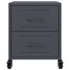 vidaXL Bedside Cabinet Set of 2 Anthracite Cold-rolled steel Medium