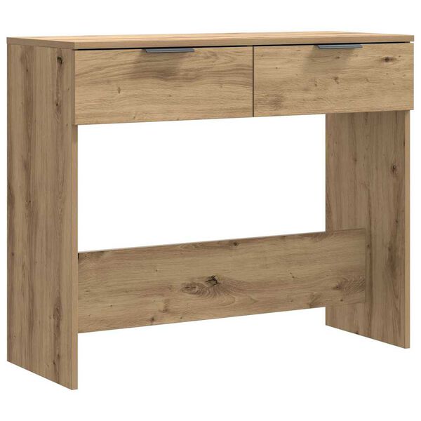 vidaXL Console Table Artisan oak Engineered wood Standard Console Table