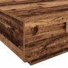 vidaXL Coffee Table Old Wood and Blue 31.50 x 31.50 x 12.20 in