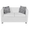 vidaXL Sofa Set Armchair and 2-Seater White Faux Leather