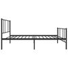 vidaXL Bed Frame Black Powder-Coated Steel Twin Metal Bed Frame
