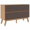 vidaXL Drawer Cabinet Grey and Brown Solid Pine Wood, Engineered Wood