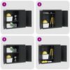 vidaXL Outdoor Storage Cabinet Black Polypropylene (PP) Compact