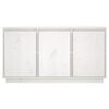 vidaXL Sideboard White 43.7x13.4x23.6" Solid Wood Pine