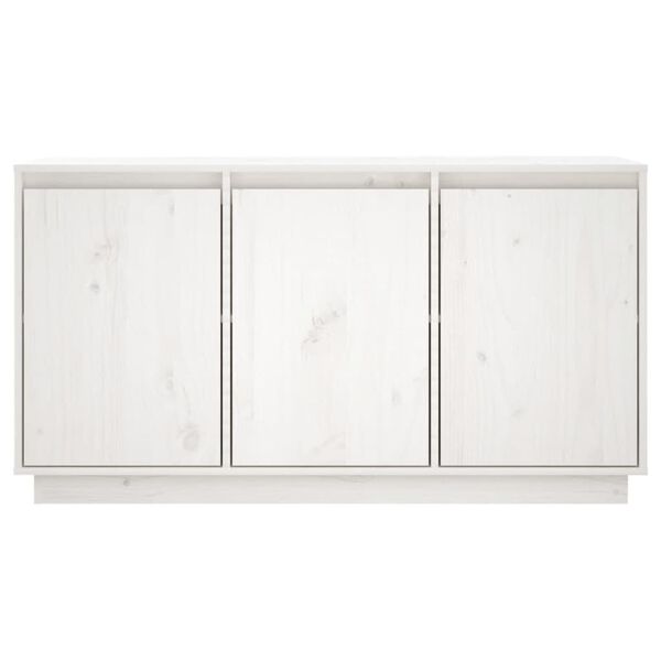 vidaXL Sideboard White 43.7x13.4x23.6" Solid Wood Pine