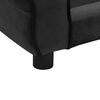 vidaXL Dog Sofa Black Plush, Fir Wood Small Removable Covers Dog Sofa