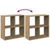 vidaXL Room Divider Bookcase Artisan oak Engineered wood