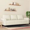 vidaXL 3-seater Sofa Cream Velvet (100% polyester)