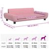 vidaXL Dog Bed Pink 100x54 x 13.0 " Velvet