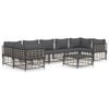 vidaXL Garden Lounge Set Anthracite Poly Rattan Large Modular