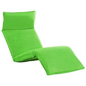 vidaXL Sunlounger Green Oxford Fabric Full Length Foldable Waterproof