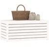 vidaXL Garden Box White Solid pine wood Medium Garden Box Rectangular