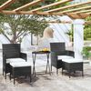 vidaXL Garden Bistro Set Black