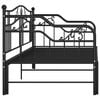vidaXL Pull-out Sofa Bed Frame without Mattress Black Metal 90 x 78.7 "