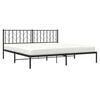 vidaXL Bed Frame Black Powder-Coated Steel Double Size Bed Frame