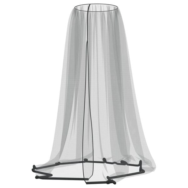 vidaXL Mosquito Net for Umbrella 220 Mesh Black Φ129.9x98.4"