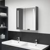 vidaXL Bathroom Cabinet Grey MDF board with melamine finish, glass Medium